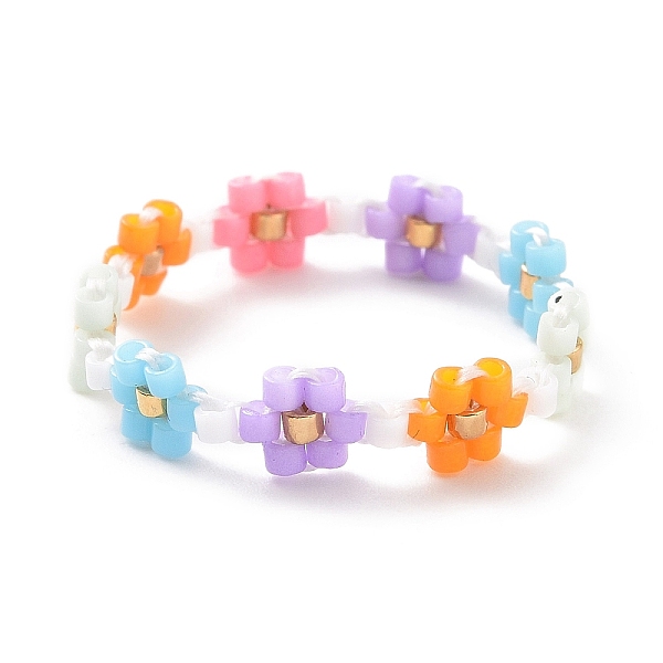 PandaHall Glass Beaded Flower Wrap Stretch Finger Ring for Women, Colorful, US Size 6 1/2(16.9mm) Glass
PandaHall Glass Beaded Flower Wrap Stretch Finger Ring for Women, Colorful, US Size 6 1/2(16.9mm) Glass