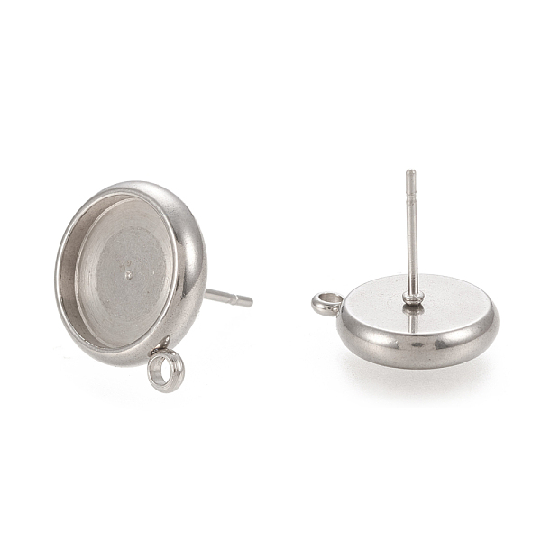 PandaHall 304 Stainless Steel Stud Earring Findings, Flat Round, Stainless Steel Color, 15x12.5mm, Hole: 1.6mm, Pin: 0.7mm, Tray: 10mm 304...
PandaHall 304 Stainless Steel Stud Earring Findings, Flat Round, Stainless Steel Color, 15x12.5mm, Hole: 1.6mm, Pin: 0.7mm, Tray: 10mm 304...