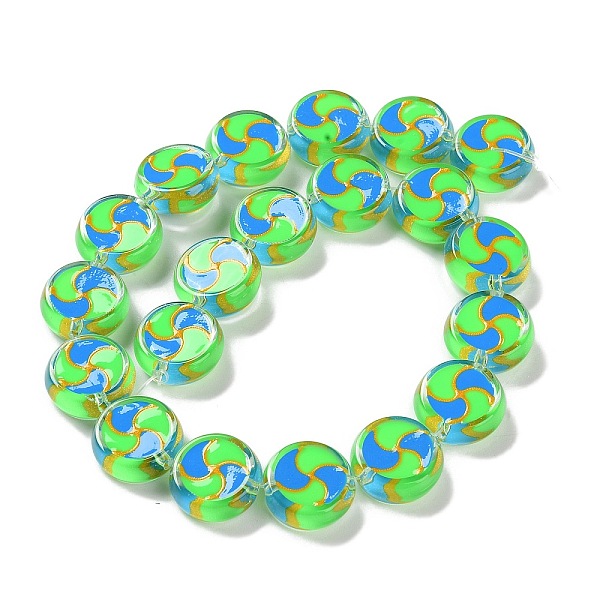 PandaHall Glass Beads Strands, with Enamel, Flat Round, Green, 17x7mm, Hole: 1.5mm, about 19pcs/strand, 12.60 inch(32cm) Glass Flat Round...
PandaHall Glass Beads Strands, with Enamel, Flat Round, Green, 17x7mm, Hole: 1.5mm, about 19pcs/strand, 12.60 inch(32cm) Glass Flat Round...