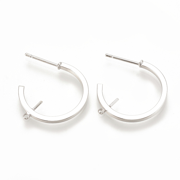 PandaHall Brass Stud Earring Findings, Half Hoop Earrings, with Loop, Nickel Free, Real Platinum Plated, 22.5x25x1.5mm, Hole: 0.5mm, Pin...
PandaHall Brass Stud Earring Findings, Half Hoop Earrings, with Loop, Nickel Free, Real Platinum Plated, 22.5x25x1.5mm, Hole: 0.5mm, Pin...