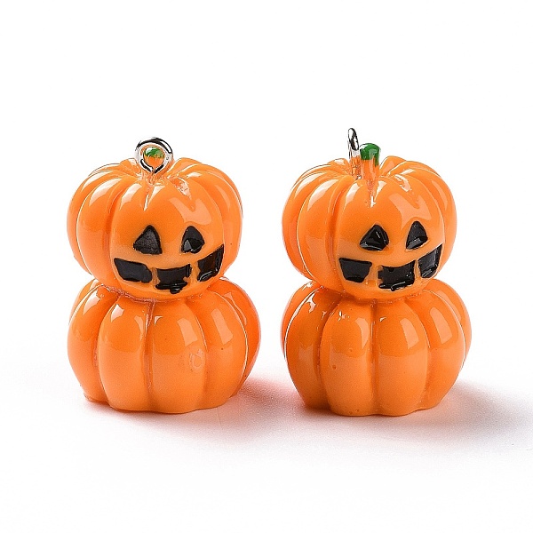 PandaHall Halloween Opaque Resin Pendants, Pumpkin Jack-O'-Lantern Charms, with Platinum Tone Iron Loops, Dark Orange, 27x19.5x20mm, Hole...
PandaHall Halloween Opaque Resin Pendants, Pumpkin Jack-O'-Lantern Charms, with Platinum Tone Iron Loops, Dark Orange, 27x19.5x20mm, Hole...