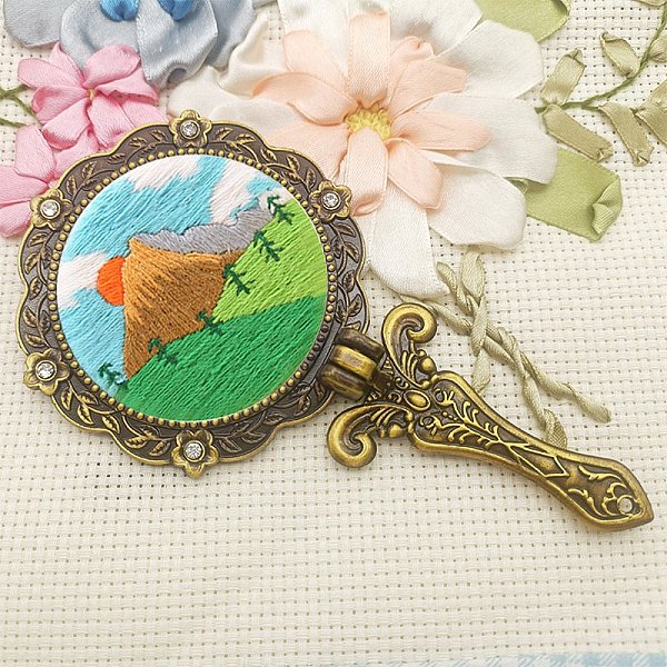 PandaHall DIY Foldable Handheld Mirror Embroidery Starter Kit, including Plastic Embroidery Frame, Cloth, Iron Needle, Cotton Threads, Brass...
PandaHall DIY Foldable Handheld Mirror Embroidery Starter Kit, including Plastic Embroidery Frame, Cloth, Iron Needle, Cotton Threads, Brass...
