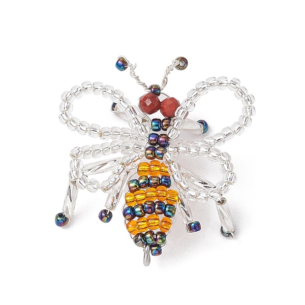 PandaHall Handmade Glass Seed Beads Woven Pendants, with Jump Rings, Bee Charms, White, 35x32x3mm, Hole: 3mm Glass Bees White
PandaHall Handmade Glass Seed Beads Woven Pendants, with Jump Rings, Bee Charms, White, 35x32x3mm, Hole: 3mm Glass Bees White
