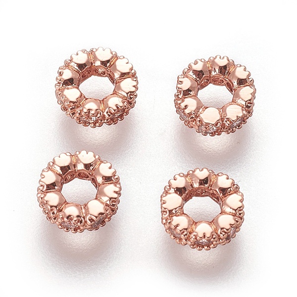 PandaHall Brass Micro Pave Cubic Zirconia Beads, Ring, Clear, Rose Gold, 6~6.5x2.5mm, Hole: 3mm Brass+Cubic Zirconia Ring Clear
PandaHall Brass Micro Pave Cubic Zirconia Beads, Ring, Clear, Rose Gold, 6~6.5x2.5mm, Hole: 3mm Brass+Cubic Zirconia Ring Clear