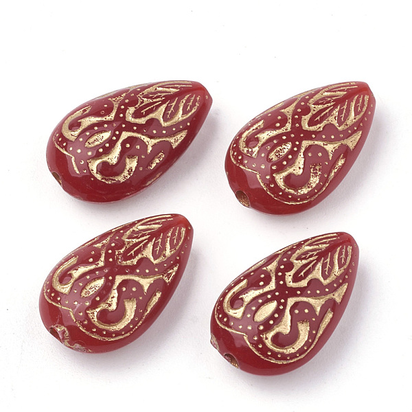PandaHall Teardrop Plating Acrylic Beads, Golden Metal Enlaced, Red, 18x11.5x7.5mm, Hole: 1.5mm, about 588pcs/500g Acrylic Teardrop Red
PandaHall Teardrop Plating Acrylic Beads, Golden Metal Enlaced, Red, 18x11.5x7.5mm, Hole: 1.5mm, about 588pcs/500g Acrylic Teardrop Red