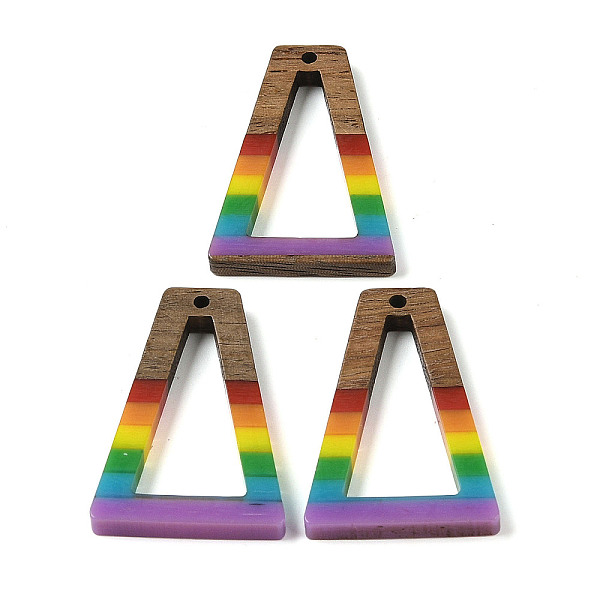 PandaHall Resin & Wood Pendants, Trapezoid, Colorful, 38x24.5x3.5mm, Hole: 1.8mm Wood Trapezoid
PandaHall Resin & Wood Pendants, Trapezoid, Colorful, 38x24.5x3.5mm, Hole: 1.8mm Wood Trapezoid