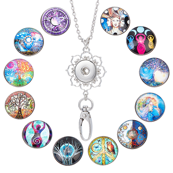 PandaHall SUNNYCLUE DIY Half Round Pendant Necklace Making Kits, Including Brass & Glass Snap Buttons, Alloy Snap Pendant Making, 304...
PandaHall SUNNYCLUE DIY Half Round Pendant Necklace Making Kits, Including Brass & Glass Snap Buttons, Alloy Snap Pendant Making, 304...