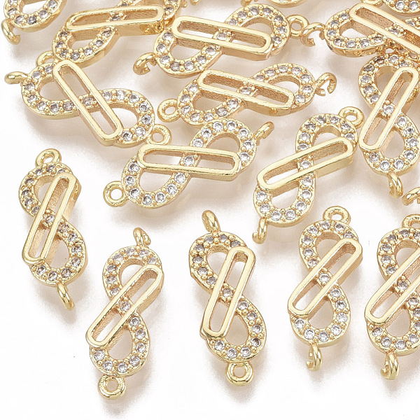 PandaHall Brass Cubic Zirconia Links connectors, Nickel Free, Infinity, Clear, Real 18K Gold Plated, 6.5x18.5x3mm, Hole: 1mm Brass+Cubic...
PandaHall Brass Cubic Zirconia Links connectors, Nickel Free, Infinity, Clear, Real 18K Gold Plated, 6.5x18.5x3mm, Hole: 1mm Brass+Cubic...