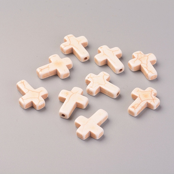 PandaHall Synthetic Turquoise Beads, Half Drilled, Dyed, Cross, Beige, 16x12x4mm, Hole: 1.2mm Synthetic Turquoise Cross Yellow
PandaHall Synthetic Turquoise Beads, Half Drilled, Dyed, Cross, Beige, 16x12x4mm, Hole: 1.2mm Synthetic Turquoise Cross Yellow