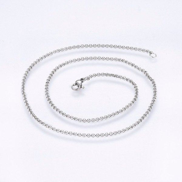 PandaHall 304 Stainless Steel Rolo Chain Necklaces, with Lobster Claw Clasps, Stainless Steel Color, 16.5 inch(42cm), 2mm 304 Stainless...
PandaHall 304 Stainless Steel Rolo Chain Necklaces, with Lobster Claw Clasps, Stainless Steel Color, 16.5 inch(42cm), 2mm 304 Stainless...