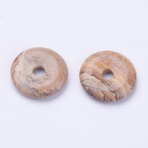 PandaHall Natural Picture Jasper Pendants, Donut/Pi Disc, Donut Width: 11~12mm, 28~30x5~6mm, Hole: 6mm Picture Jasper Donut Yellow
PandaHall Natural Picture Jasper Pendants, Donut/Pi Disc, Donut Width: 11~12mm, 28~30x5~6mm, Hole: 6mm Picture Jasper Donut Yellow