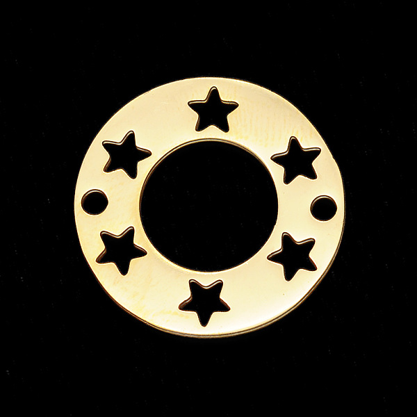 PandaHall Vacuum Plating 201 Stainless Steel Links Connectors, Laser Cut, Ring with Star, Golden, 19.5x1mm, Hole: 1.5mm 201 Stainless Steel...
PandaHall Vacuum Plating 201 Stainless Steel Links Connectors, Laser Cut, Ring with Star, Golden, 19.5x1mm, Hole: 1.5mm 201 Stainless Steel...