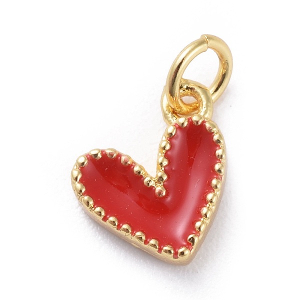 PandaHall Enamel Charms, with Brass Findings, Heart, Real 18k Gold Plated, Red, 9x7x2.5mm, Hole: 2.5mm Brass+Enamel Heart Red
PandaHall Enamel Charms, with Brass Findings, Heart, Real 18k Gold Plated, Red, 9x7x2.5mm, Hole: 2.5mm Brass+Enamel Heart Red