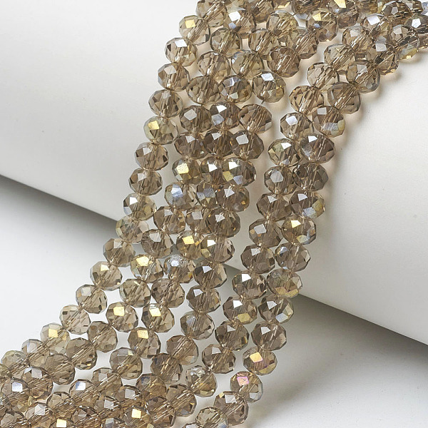 PandaHall Electroplate Transparent Glass Beads Strands, Half Rainbow Plated, Faceted, Rondelle, Tan, 6x5mm, Hole: 1mm, about 85~88pcs/strand..., Orange
PandaHall Electroplate Transparent Glass Beads Strands, Half Rainbow Plated, Faceted, Rondelle, Tan, 6x5mm, Hole: 1mm, about 85~88pcs/strand..., Orange