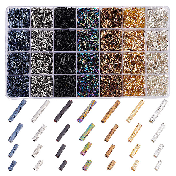 PandaHall 5845Pcs 28 Style Glass Twisted Bugle Beads, Mixed Style, Mixed Color, 5~12x2mm, Hole: 0.5mm Glass Multicolor
PandaHall 5845Pcs 28 Style Glass Twisted Bugle Beads, Mixed Style, Mixed Color, 5~12x2mm, Hole: 0.5mm Glass Multicolor