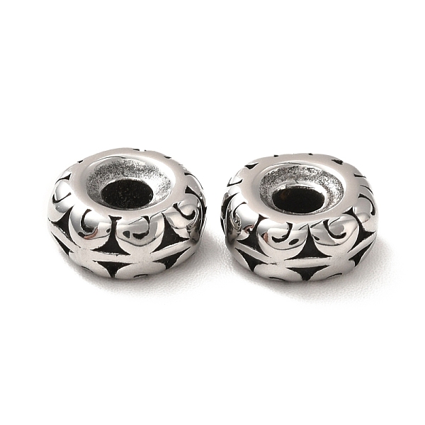 PandaHall 316 Stainless Steel Beads, Rondelle, Antique Silver, 9.5x4mm, Hole: 3mm 316 Surgical Stainless Steel Rondelle
PandaHall 316 Stainless Steel Beads, Rondelle, Antique Silver, 9.5x4mm, Hole: 3mm 316 Surgical Stainless Steel Rondelle