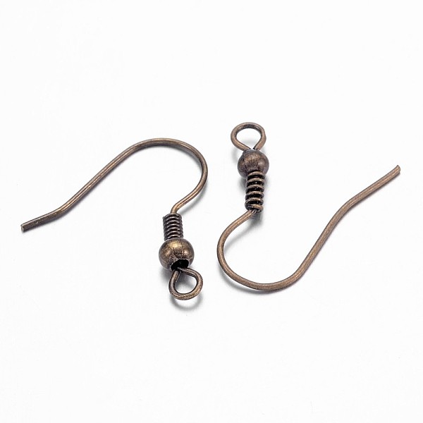 PandaHall Brass Antique Bronze Earring Hooks, with Bead Charms and Horizontal Loop, 19mm, Hole: 1.5mm, Pin: 0.7mm Brass
PandaHall Brass Antique Bronze Earring Hooks, with Bead Charms and Horizontal Loop, 19mm, Hole: 1.5mm, Pin: 0.7mm Brass