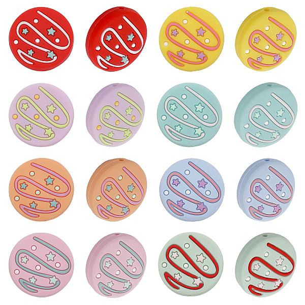 PandaHall CHGCRAFT 16Pcs 8 Colors Doughnut Food Grade Eco-Friendly Silicone Beads, Chewing Beads For Teethers, DIY Nursing Necklaces Making..., Multicolor
PandaHall CHGCRAFT 16Pcs 8 Colors Doughnut Food Grade Eco-Friendly Silicone Beads, Chewing Beads For Teethers, DIY Nursing Necklaces Making..., Multicolor