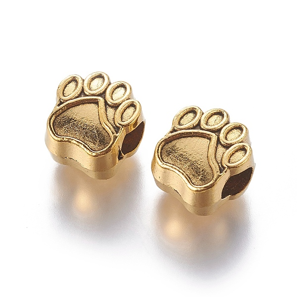PandaHall Tibetan Style European Beads, Cadmium Free & Nickel Free & Lead Free, Paw Print, Antique Golden, 11x11x8mm, Hole: 5mm Alloy Others
PandaHall Tibetan Style European Beads, Cadmium Free & Nickel Free & Lead Free, Paw Print, Antique Golden, 11x11x8mm, Hole: 5mm Alloy Others