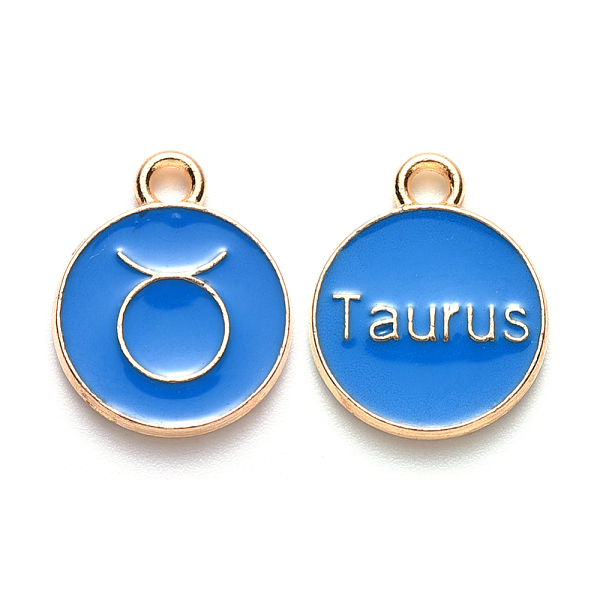 PandaHall Alloy Enamel Pendants, Cadmium Free & Lead Free, Flat Round with Constellation, Light Gold, Dodger Blue, Taurus, 22x18x2mm, Hole...
PandaHall Alloy Enamel Pendants, Cadmium Free & Lead Free, Flat Round with Constellation, Light Gold, Dodger Blue, Taurus, 22x18x2mm, Hole...
