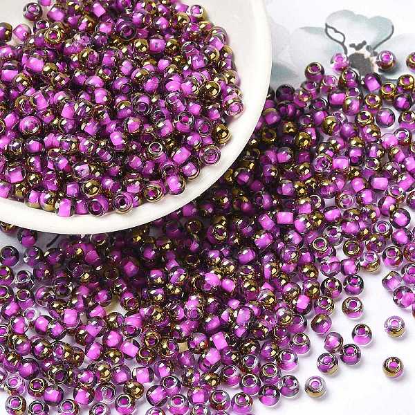 PandaHall Glass Seed Beads, Half Plated, Inside Colours, Round Hole, Round, Magenta, 4x3mm, Hole: 1.4mm, 5000pcs/pound Glass Pink
PandaHall Glass Seed Beads, Half Plated, Inside Colours, Round Hole, Round, Magenta, 4x3mm, Hole: 1.4mm, 5000pcs/pound Glass Pink