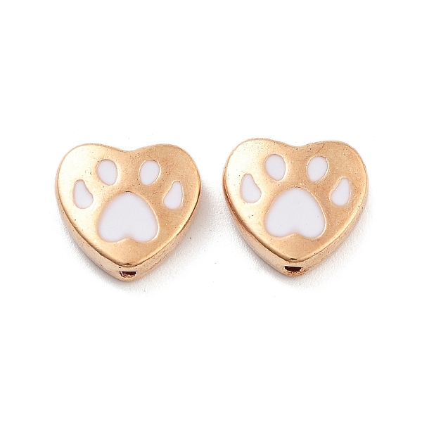 PandaHall Alloy Enamel Beads, Heart with Paw Print Pattern, Golden, White, 11x11.5x3mm, Hole: 1mm Alloy+Enamel Heart White
PandaHall Alloy Enamel Beads, Heart with Paw Print Pattern, Golden, White, 11x11.5x3mm, Hole: 1mm Alloy+Enamel Heart White