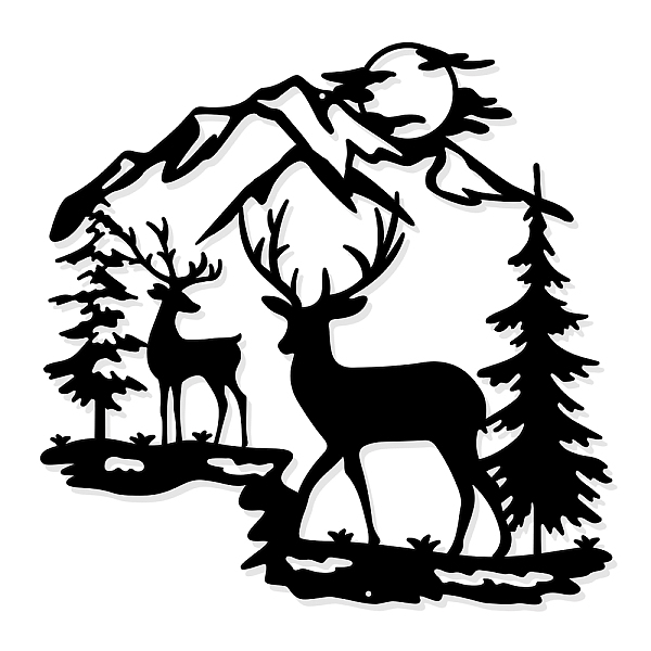 PandaHall Christmas Reindeer Metal Wall Art Decor, Black Wall Hanging Decor Silhouette Wall Art for Home Bedroom Living Room Kitchen Office...
PandaHall Christmas Reindeer Metal Wall Art Decor, Black Wall Hanging Decor Silhouette Wall Art for Home Bedroom Living Room Kitchen Office...