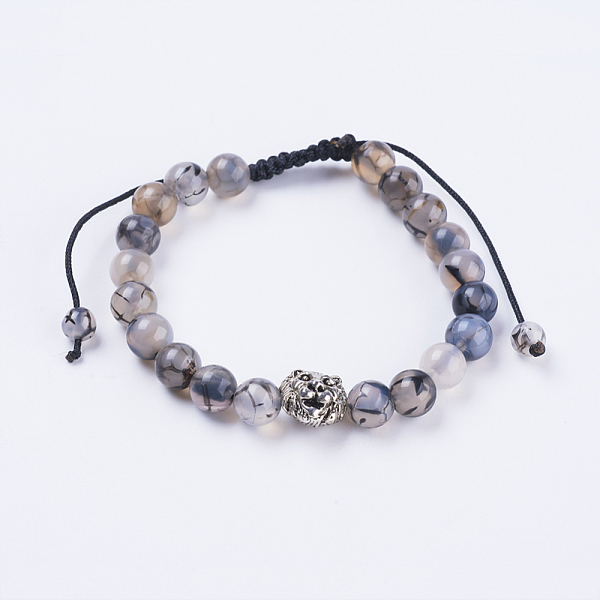 PandaHall Adjustable Nylon Cord Braided Bead Bracelets, with Natural Agate Beads & Alloy Findings, 2-1/4 inch(56mm) Natural Agate
PandaHall Adjustable Nylon Cord Braided Bead Bracelets, with Natural Agate Beads & Alloy Findings, 2-1/4 inch(56mm) Natural Agate