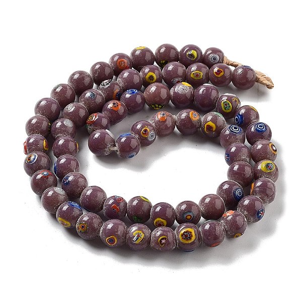 PandaHall Handmade Nepalese Lampwork Beads, Round, Rosy Brown, 8.5~12.5x8.5~11.5mm, Hole: 1.8~3.5mm, about 64~67pcs/strand, 25.71''(65.3cm)...
PandaHall Handmade Nepalese Lampwork Beads, Round, Rosy Brown, 8.5~12.5x8.5~11.5mm, Hole: 1.8~3.5mm, about 64~67pcs/strand, 25.71''(65.3cm)...