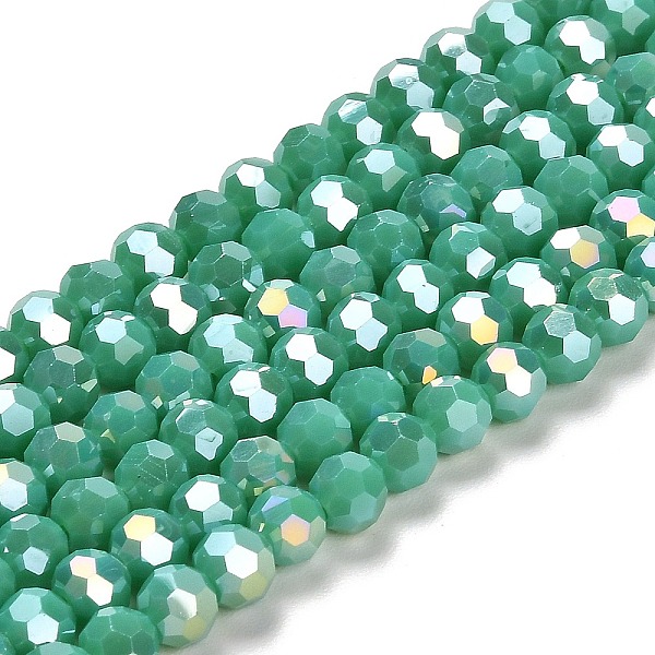 PandaHall Opaque Glass Beads Stands, AB Color, Faceted(32 Facets), Round, Medium Sea Green, 6x5.5mm, Hole: 1.2mm, about 91~93pcs/strand...
PandaHall Opaque Glass Beads Stands, AB Color, Faceted(32 Facets), Round, Medium Sea Green, 6x5.5mm, Hole: 1.2mm, about 91~93pcs/strand...