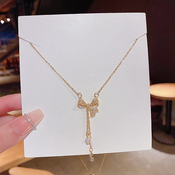 PandaHall Titanium Steel Cable Chain Necklaces, Rhinestone Pendant Necklaces, Bowknot, 8.27~19.69 inch(21~50cm) Titanium Steel Bowknot
PandaHall Titanium Steel Cable Chain Necklaces, Rhinestone Pendant Necklaces, Bowknot, 8.27~19.69 inch(21~50cm) Titanium Steel Bowknot