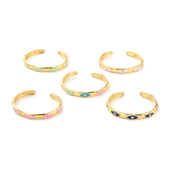 PandaHall Colorful Evil Eye Cubic Zirconia Cuff Bangle, Real 18K Gold Plated Brass Eanmel Flat Open Ring for Women, Cadmium Free & Lead Free..., Multicolor
PandaHall Colorful Evil Eye Cubic Zirconia Cuff Bangle, Real 18K Gold Plated Brass Eanmel Flat Open Ring for Women, Cadmium Free & Lead Free..., Multicolor