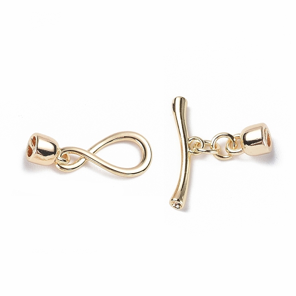 PandaHall Rack Plating Brass Toggle Clasps, Long-Lasting Plated, Infinity, Real 18K Gold Plated, Fit for Cord: 2.8~3mm, Infinity...
PandaHall Rack Plating Brass Toggle Clasps, Long-Lasting Plated, Infinity, Real 18K Gold Plated, Fit for Cord: 2.8~3mm, Infinity...