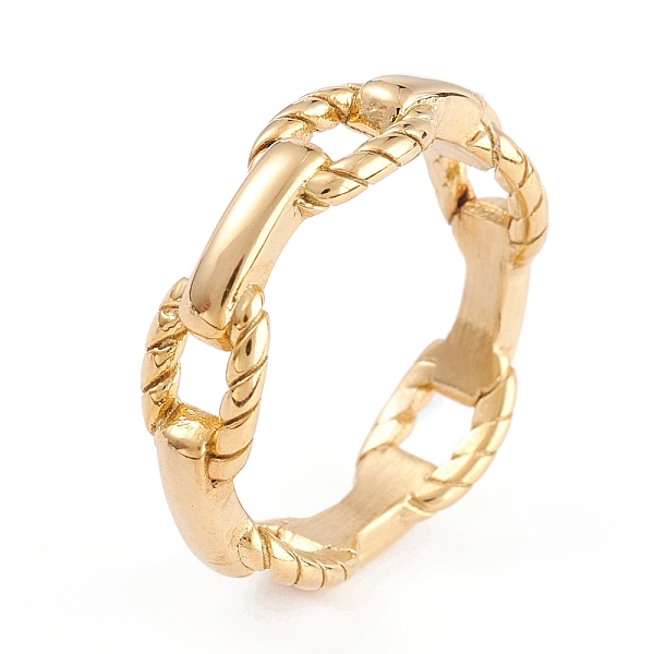 PandaHall Ion Plating(IP) Unisex 304 Stainless Steel Finger Rings, Wide Band Rings, Curb Chain Shape, Golden, US Size 6~9(16.2~18.9mm)...
PandaHall Ion Plating(IP) Unisex 304 Stainless Steel Finger Rings, Wide Band Rings, Curb Chain Shape, Golden, US Size 6~9(16.2~18.9mm)...