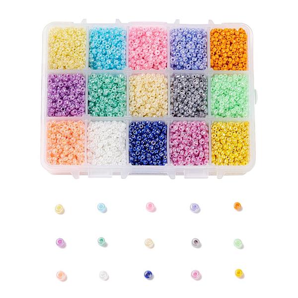 PandaHall 15 Colors Glass Seed Beads, for Jewelry Making & Bead Crafting, Ceylon, Round, Mixed Color, 3mm, Hole: 1mm, about 500pcs/color..., Multicolor
PandaHall 15 Colors Glass Seed Beads, for Jewelry Making & Bead Crafting, Ceylon, Round, Mixed Color, 3mm, Hole: 1mm, about 500pcs/color..., Multicolor