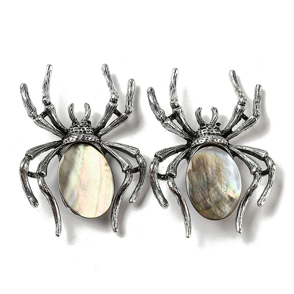 PandaHall Dual-use Items Alloy Pave Dyed Shell Spider Brooch, with Jet Rhinestone, Antique Silver, Gray, 57.5~58x41.5~42x12.5mm, Hole: 4x3mm...
PandaHall Dual-use Items Alloy Pave Dyed Shell Spider Brooch, with Jet Rhinestone, Antique Silver, Gray, 57.5~58x41.5~42x12.5mm, Hole: 4x3mm...