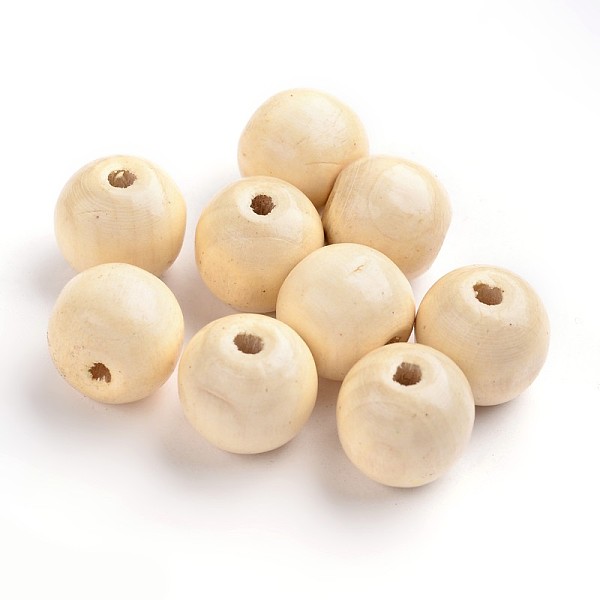 PandaHall Natural Wood Beads, Round Macrame Beads Large Hole for Craft Making, Lead Free, Creamy White, 19~20x17.5~18mm, Hole: 4.5mm, about...
PandaHall Natural Wood Beads, Round Macrame Beads Large Hole for Craft Making, Lead Free, Creamy White, 19~20x17.5~18mm, Hole: 4.5mm, about...
