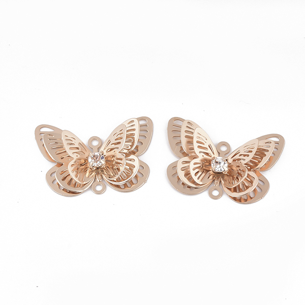 PandaHall Brass Links connectors, with Crystal Rhinestone, Butterfly, Light Gold, 16x23x8mm, Hole: 1.2mm Brass Butterfly Clear
PandaHall Brass Links connectors, with Crystal Rhinestone, Butterfly, Light Gold, 16x23x8mm, Hole: 1.2mm Brass Butterfly Clear