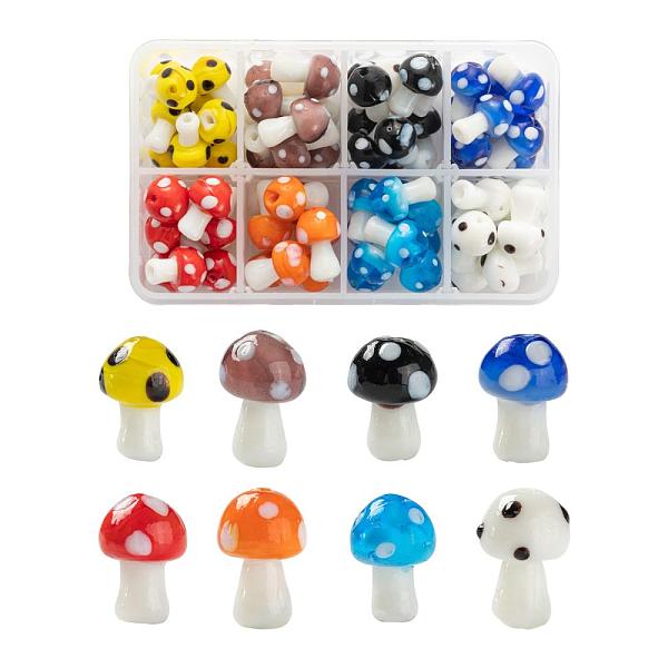 PandaHall 72Pcs 8 Colors Mushroom Handmade Lampwork Beads, Mixed Color, 16x12mm, Hole: 2mm, 9pcs/colors, 72pcs/box Lampwork Mushroom..., Multicolor
PandaHall 72Pcs 8 Colors Mushroom Handmade Lampwork Beads, Mixed Color, 16x12mm, Hole: 2mm, 9pcs/colors, 72pcs/box Lampwork Mushroom..., Multicolor