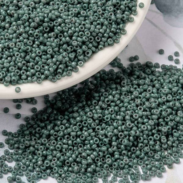 PandaHall MIYUKI Round Rocailles Beads, Japanese Seed Beads, (RR4481) Duracoat Dyed Opaque Eucalyptus, 15/0, 1.5mm, Hole: 0.7mm, about..., Green
PandaHall MIYUKI Round Rocailles Beads, Japanese Seed Beads, (RR4481) Duracoat Dyed Opaque Eucalyptus, 15/0, 1.5mm, Hole: 0.7mm, about..., Green