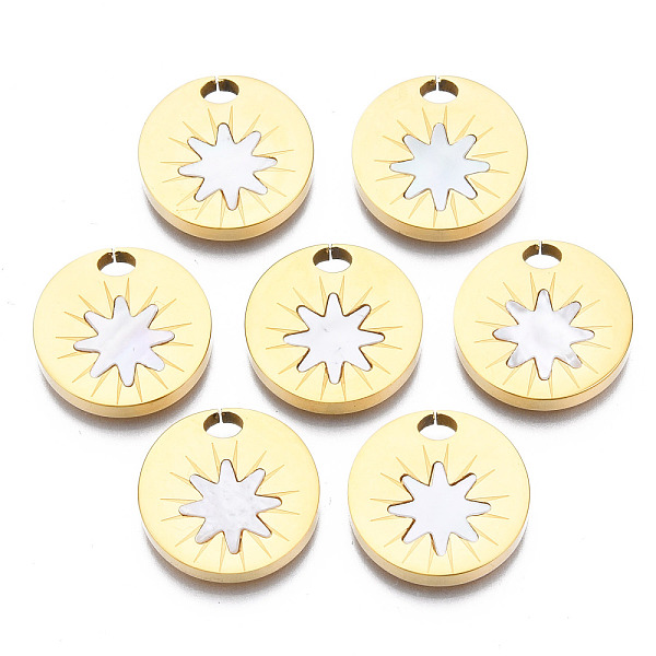 PandaHall 316 Surgical Stainless Steel Pendants, with Shell, Real 14K Gold Plated, Flat Round, Seashell Color, 18x3mm, Hole: 3.5x2.5mm 316...
PandaHall 316 Surgical Stainless Steel Pendants, with Shell, Real 14K Gold Plated, Flat Round, Seashell Color, 18x3mm, Hole: 3.5x2.5mm 316...