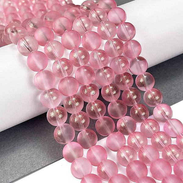 PandaHall Frosted Transparent Glass Bead Strands, with Gold Powder, Round, Pink, 10mm, Hole: 1mm, about 84pcs/strand, 31.50''(80cm) Glass...
PandaHall Frosted Transparent Glass Bead Strands, with Gold Powder, Round, Pink, 10mm, Hole: 1mm, about 84pcs/strand, 31.50''(80cm) Glass...