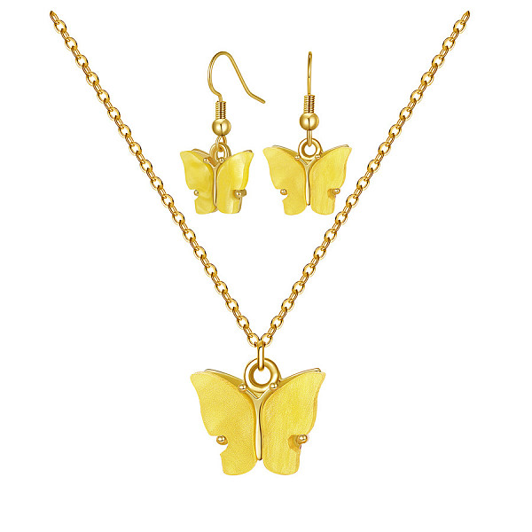 PandaHall Alloy Acrylic Earrings & Necklaces Jewelry Sets, with Brass Cable Chains, Earring Hooks and 304 Stainless Steel Lobster Claw..., Yellow
PandaHall Alloy Acrylic Earrings & Necklaces Jewelry Sets, with Brass Cable Chains, Earring Hooks and 304 Stainless Steel Lobster Claw..., Yellow