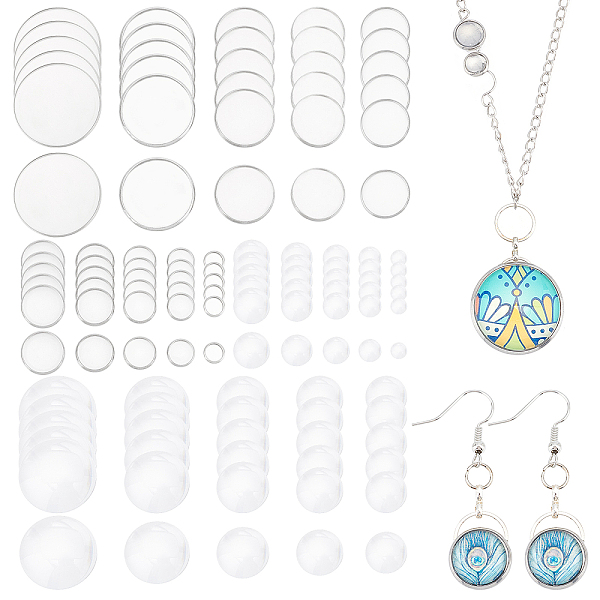 PandaHall arricraft 120 Pcs Flat Round Bezel Trays, 10 Sizes Round Blank Bezel Pendant Trays Base Cabochon Settings Charms with Glass..., Clear
PandaHall arricraft 120 Pcs Flat Round Bezel Trays, 10 Sizes Round Blank Bezel Pendant Trays Base Cabochon Settings Charms with Glass..., Clear