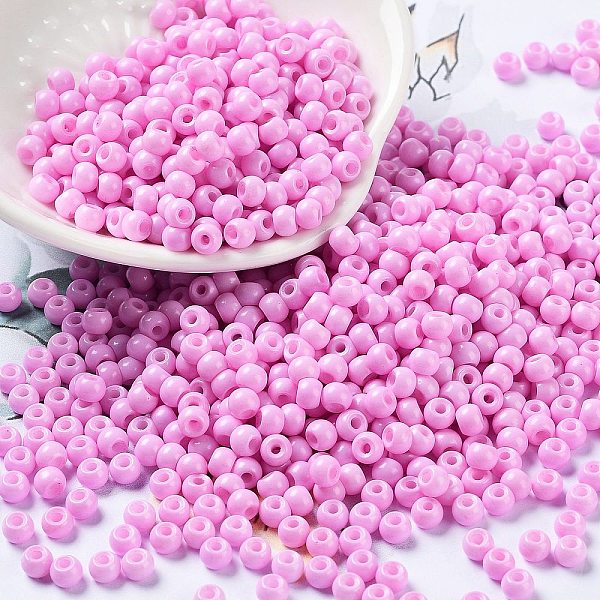 PandaHall Baking Paint Glass Seed Beads, Round, Pearl Pink, 4x3mm, Hole: 1.2mm, about 7650pcs/pound Glass
PandaHall Baking Paint Glass Seed Beads, Round, Pearl Pink, 4x3mm, Hole: 1.2mm, about 7650pcs/pound Glass