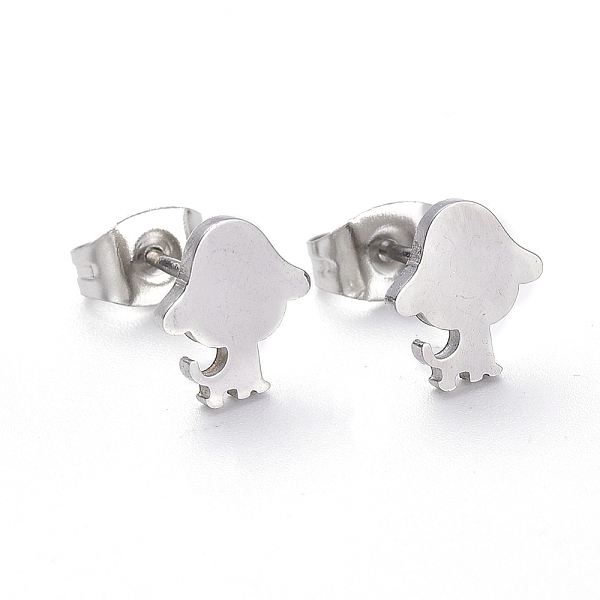 PandaHall 304 Stainless Steel Puppy Stud Earrings, Hypoallergenic Earrings, Dog Silhouette, Stainless Steel Color, 8.5x7.5mm, Pin: 0.7mm...
PandaHall 304 Stainless Steel Puppy Stud Earrings, Hypoallergenic Earrings, Dog Silhouette, Stainless Steel Color, 8.5x7.5mm, Pin: 0.7mm...