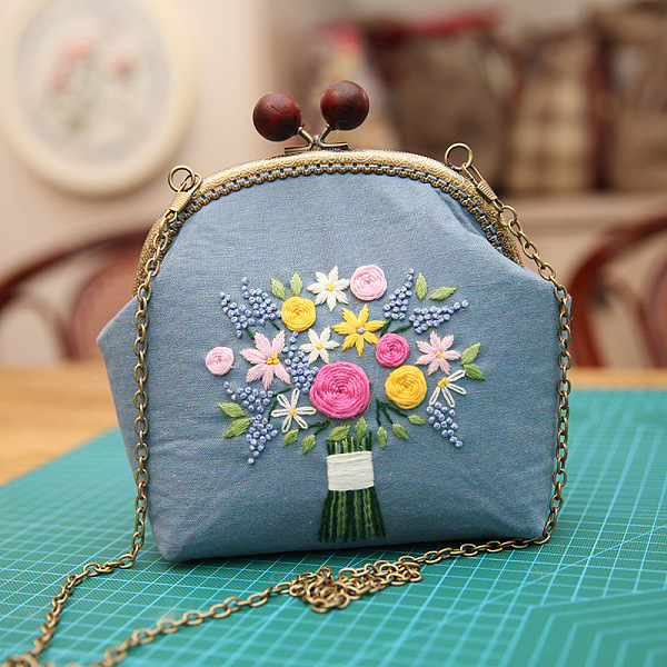 PandaHall DIY Wood Bead Kiss Lock Coin Purse Embroidery Kit, Including Embroidered Fabric, Embroidery Needles & Thread, Metal Purse Handle...
PandaHall DIY Wood Bead Kiss Lock Coin Purse Embroidery Kit, Including Embroidered Fabric, Embroidery Needles & Thread, Metal Purse Handle...