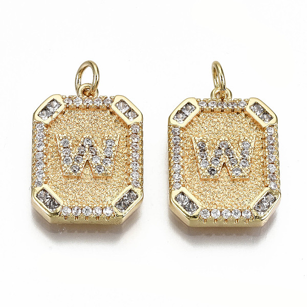 PandaHall Brass Micro Pave Clear Cubic Zirconia Pendants, Nickel Free, Real 18K Gold Plated, Rounded Rectangle with Word, 19x14x2.5mm, Jump...
PandaHall Brass Micro Pave Clear Cubic Zirconia Pendants, Nickel Free, Real 18K Gold Plated, Rounded Rectangle with Word, 19x14x2.5mm, Jump...