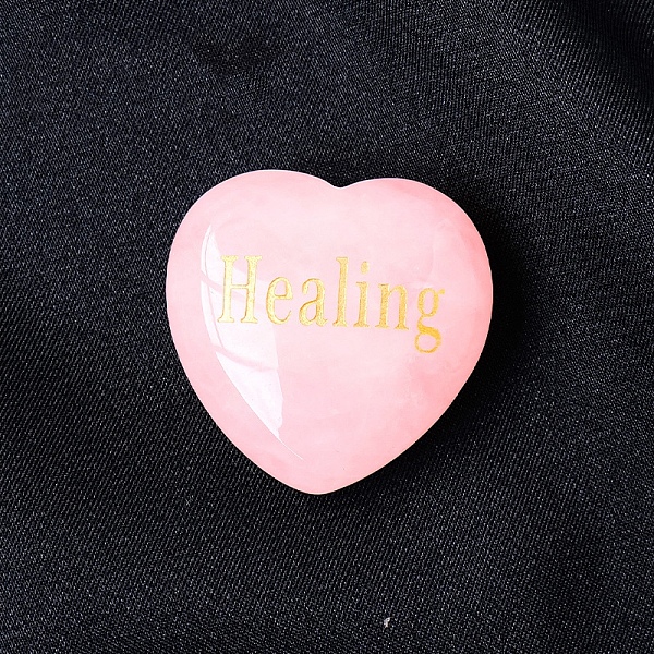 PandaHall Natural Rose Quartz Healing Stones, Valentine's Day Engraved Heart Love Stones, Pocket Palm Stones for Reiki Ealancing, Word...
PandaHall Natural Rose Quartz Healing Stones, Valentine's Day Engraved Heart Love Stones, Pocket Palm Stones for Reiki Ealancing, Word...
