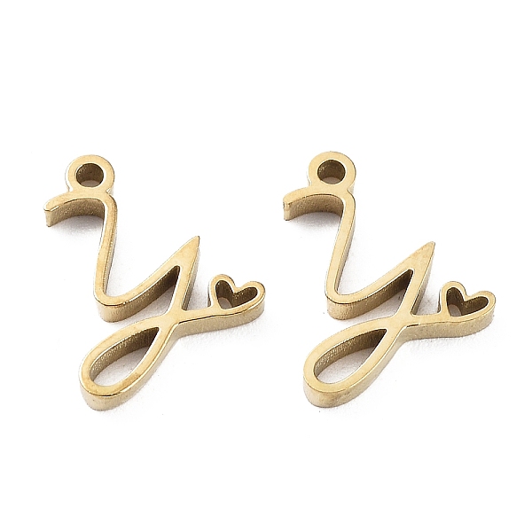 PandaHall 304 Stainless Steel Charms, Laser Cut, Real 14K Gold Plated, Letter Y, 12x10x1.5mm, Hole: 1mm 304 Stainless Steel Letter Y
PandaHall 304 Stainless Steel Charms, Laser Cut, Real 14K Gold Plated, Letter Y, 12x10x1.5mm, Hole: 1mm 304 Stainless Steel Letter Y